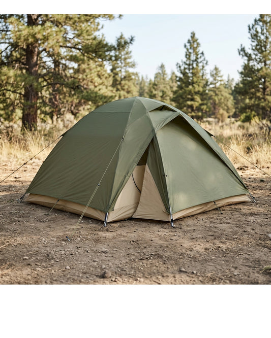Wlid Two-Person Dome Tent 210 x 150 cm Olive and Sand - Lifestyle view