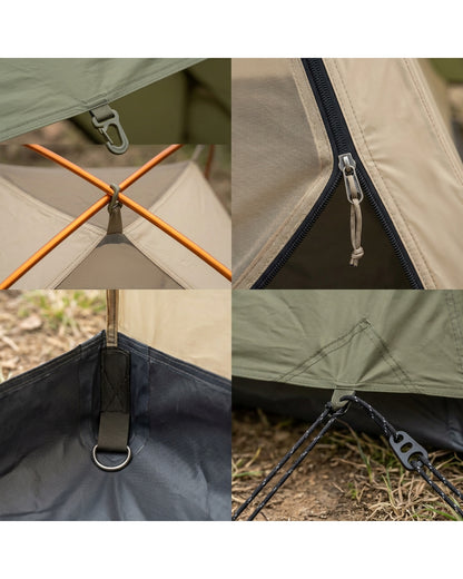 Wlid Two-Person Dome Tent 210 x 150 cm Olive and Sand - Detail view